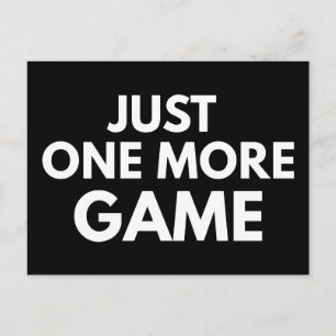 CARTE POSTALE UN SEUL AUTRE JEU TYPOGRAPHIE BLANCHE DRÔLE DE JOU