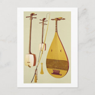 Carte Postale Un shamisen, un kokyu et un biwa, japonais, de 'Mu