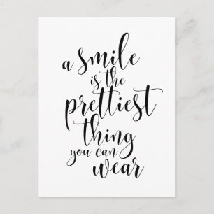 Carte Postale Un sourire est la chose la plus jolie que l'on pui