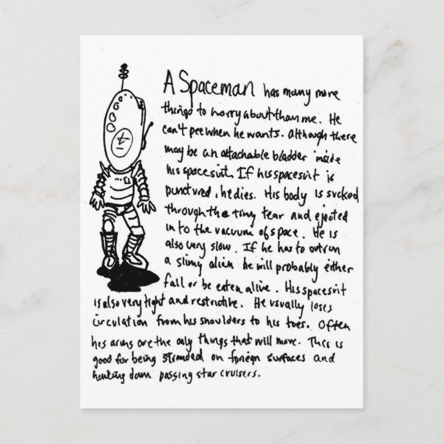 Carte Postale Un Spaceman (Devant)