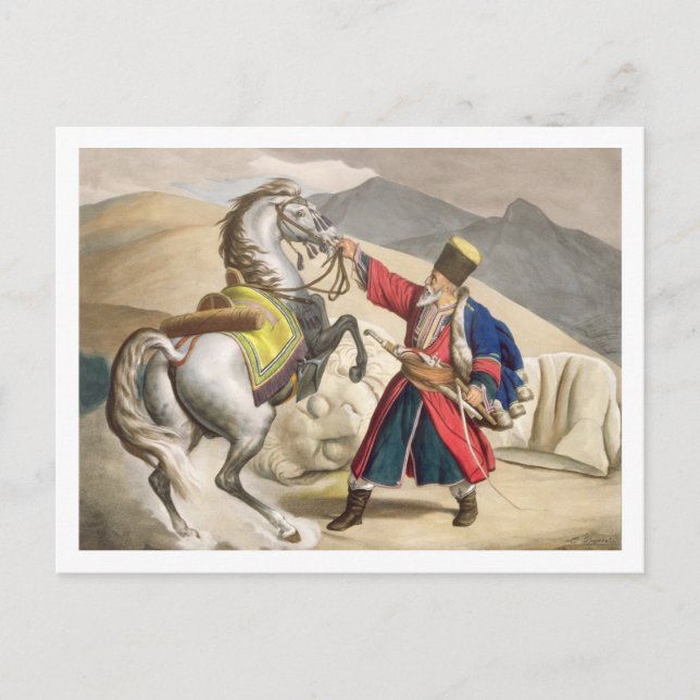 Carte Postale Un Tartar avec son Cheval, gravé par le Thierry B (Devant)