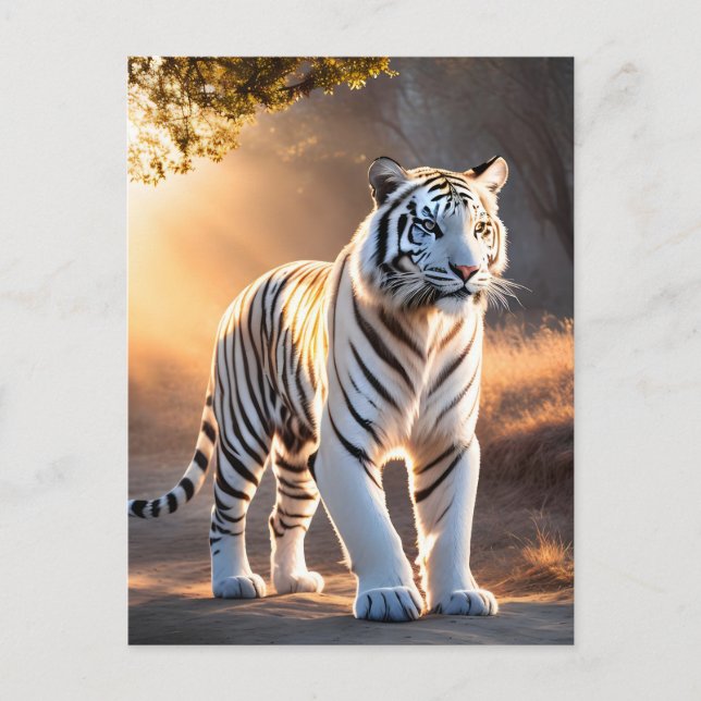 Carte Postale Un tigre blanc (Devant)