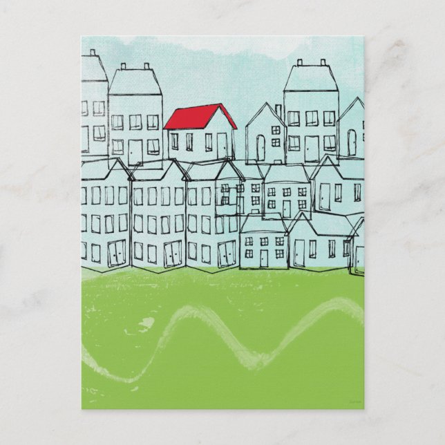 Carte Postale Un toit rouge (Devant)