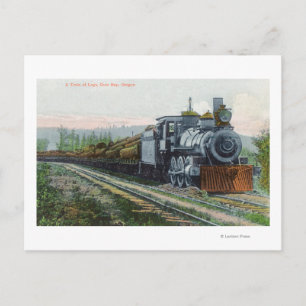 Carte Postale Un train de LogsCoos Bay, OU