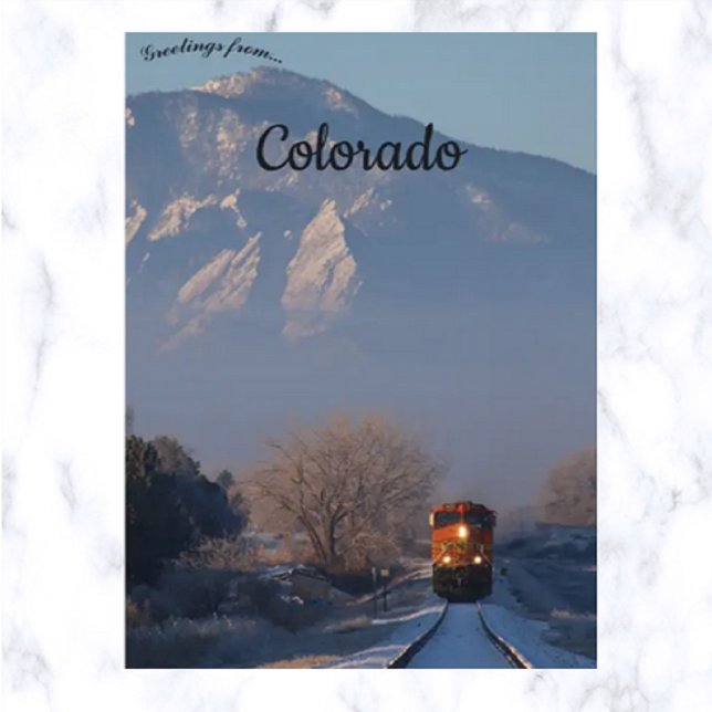 Carte Postale Un train en hiver à Boulder Colorado (Créateur téléchargé)