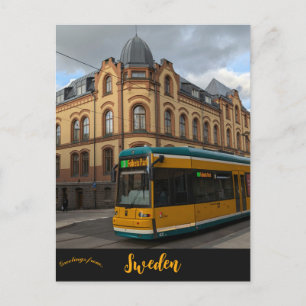 Carte Postale Un tramway à Norrköping en Suède