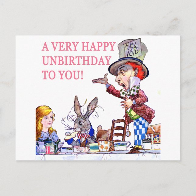 Carte Postale Un Unbirthday très heureux à vous ! (Devant)