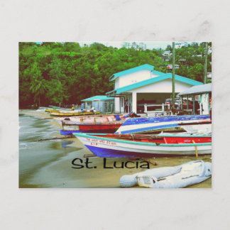 Carte Postale Un village de pêcheurs à Sainte-Lucie