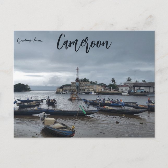 Carte Postale Un village de pêcheurs au Cameroun (Devant)