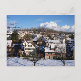 Carte Postale Un village d'hiver magique