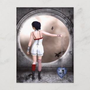 Carte Postale Unchain My Broken Heart Gothic Art Postcard