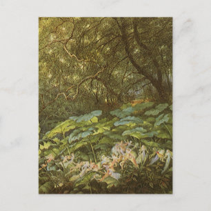 Carte Postale Under the Dock Leaves by Richard Doyle, Fairy Art