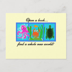 Carte Postale Undersea Ouvrir un livre Tshirts et cadeaux
