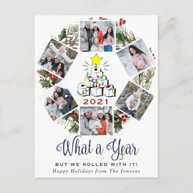 Carte Postale Une année Quarantaine Arbre de Noël 6 Photo (Devant)