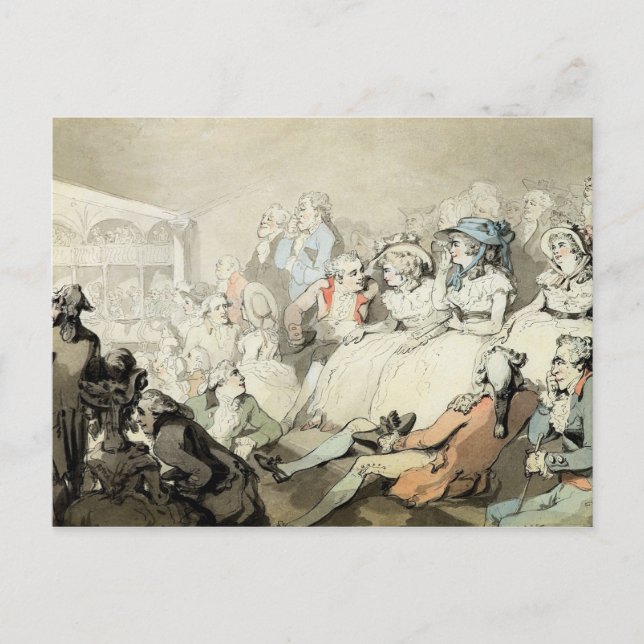 Carte Postale Une assistance observant un jeu, c.1785 (a à (Devant)