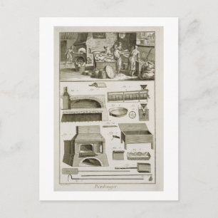 Carte Postale Une boulangerie et un équipement de cuisson, du