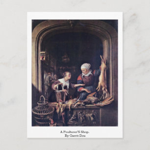 Carte Postale Une Boutique De Voleur. Par Gerrit Dou