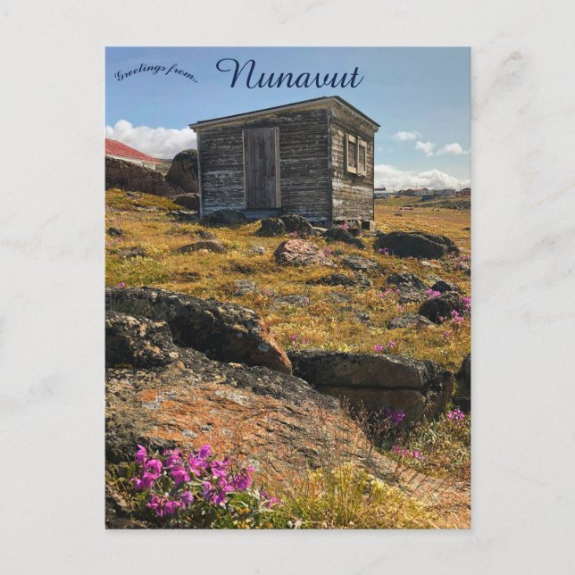 Carte Postale Une cabane au Nunavut Canada (Devant)