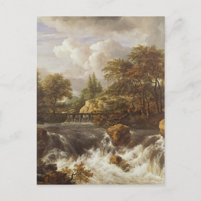 Carte Postale Une cascade dans un paysage rocheux, c.1660-70 (Devant)