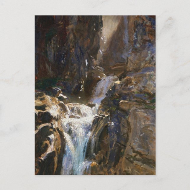 Carte Postale Une cascade par John Singer Sargent (Devant)