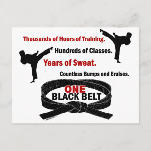 Carte Postale UNE Ceinture noire 1 KARATE T-SHIRTS & APPAREL