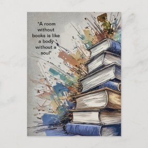 Carte Postale Une chambre sans livres