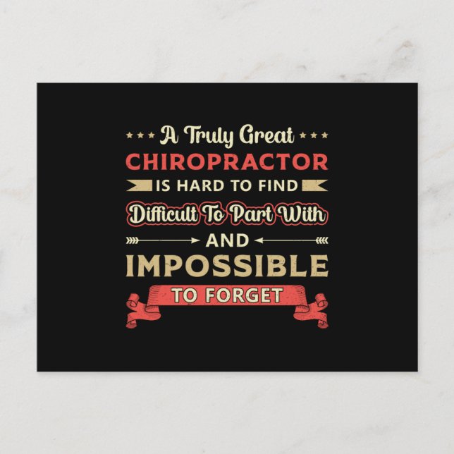 Carte Postale Une Chiropratique Chiropraticienne Vraiment Grande (Devant)