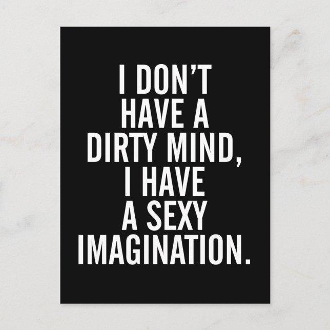 Carte Postale Une Citation Dirty Mind Drôle (Devant)
