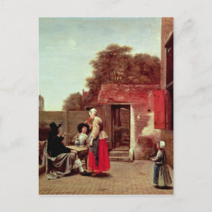 Carte Postale Une cour néerlandaise, c.1658-60