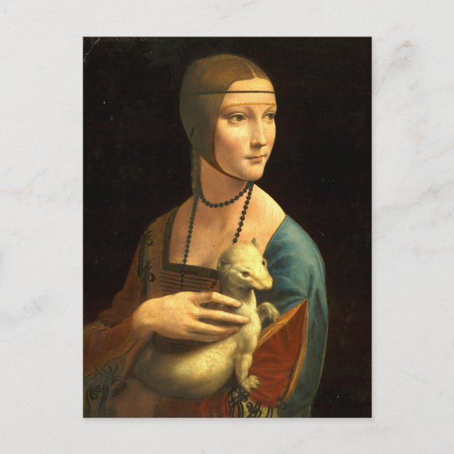 Carte Postale Une dame avec une mine (Devant)