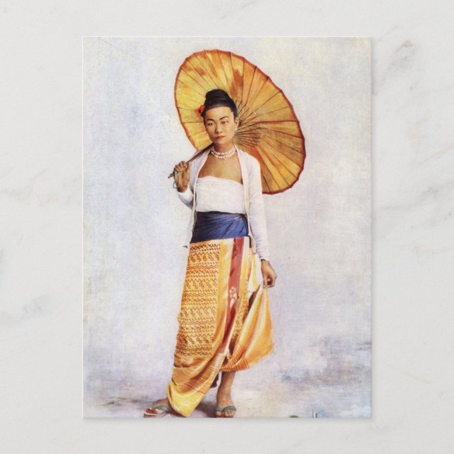 Carte Postale Une dame birmane (Devant)