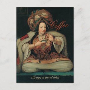 Carte Postale Une dame ottomane dégustant du café CC0266