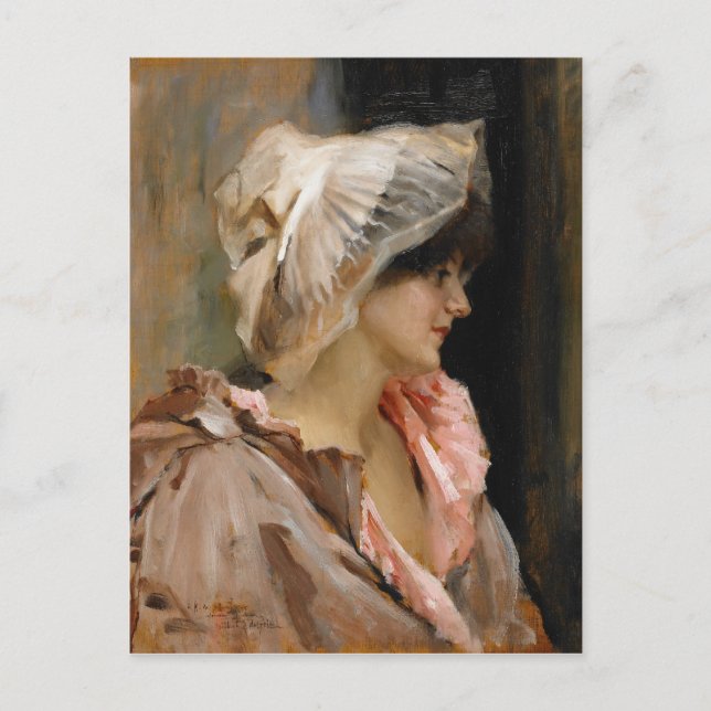 Carte Postale Une dame parisienne dans un peignoir CC0045 (Devant)