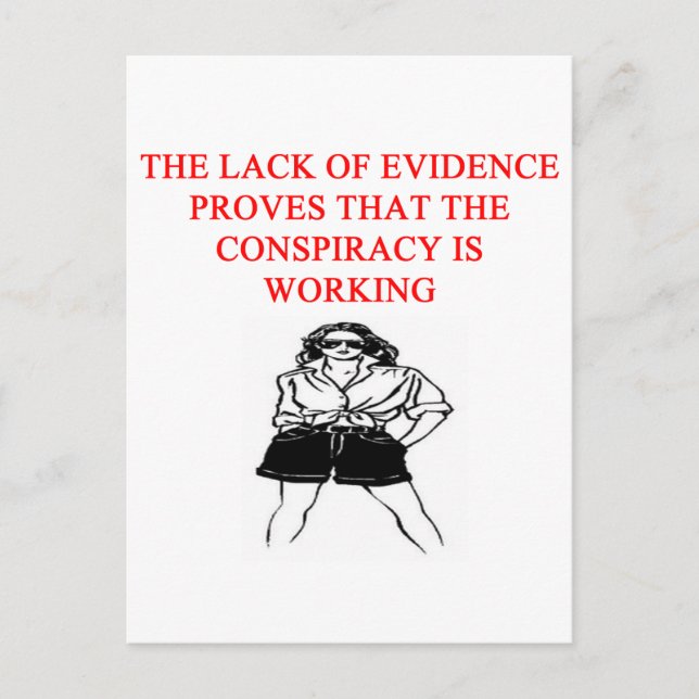 Carte Postale une drôle de théorie du complot nouvelle blague de (Devant)