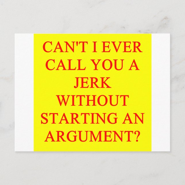 Carte Postale une drôle d'insulte pour les connards (Devant)