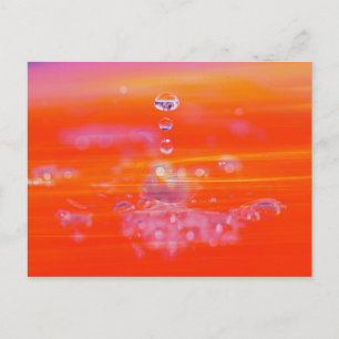 Carte Postale Une eau dynamique en eau rouge avec feu