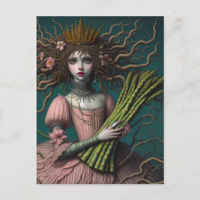 Carte Postale Une fée d'asperges (Devant)