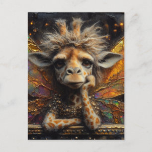 Carte Postale Une fée girafe agacée