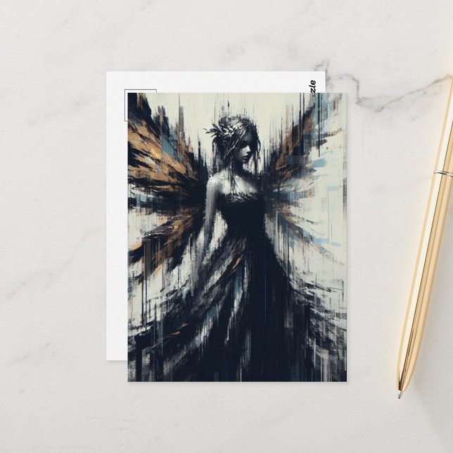 Carte Postale Une fée rayonnante (Devant/Arrière en situation)