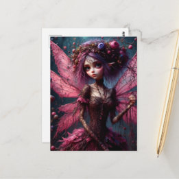 Carte Postale Une féerique rose adorable 