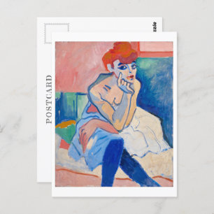 Carte Postale Une femme dans une chemise   Andre Derain  