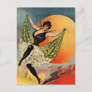 Carte Postale Une femme dansant au cabaret