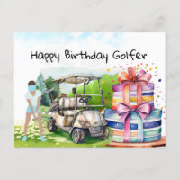 Une femme de golf joue au golf Birthday golfer Car