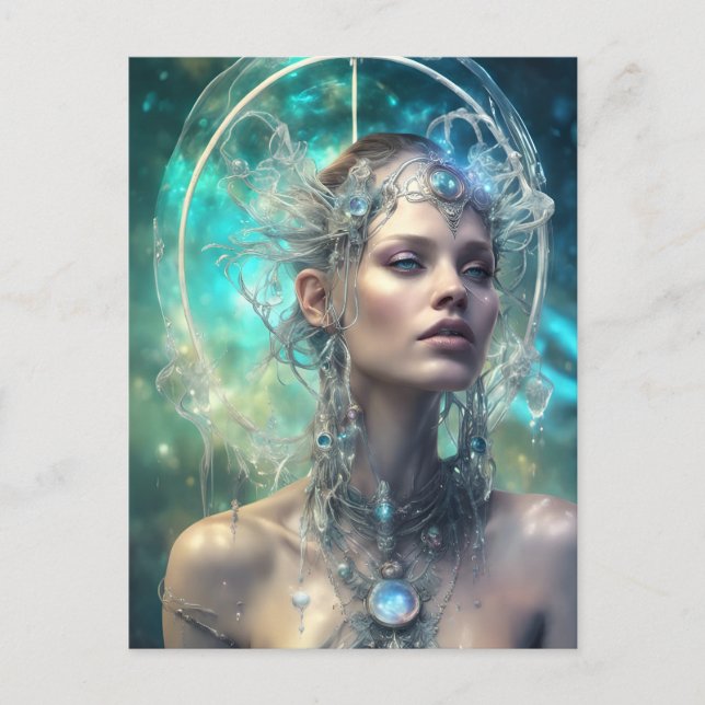Carte Postale Une femme de science-fiction extraterrestre (Devant)