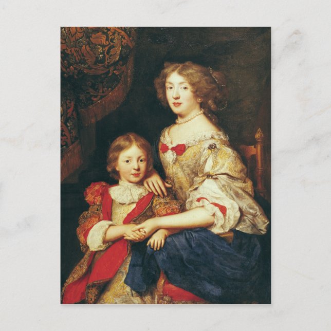 Carte Postale Une femme et son fils (Devant)