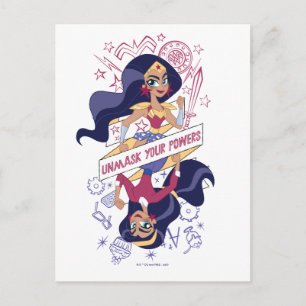 Carte Postale Une Femme Merveilleuse Démasque Vos Pouvoirs