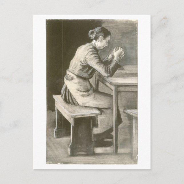 Carte Postale Une femme priant, Vincent van Gogh (Devant)