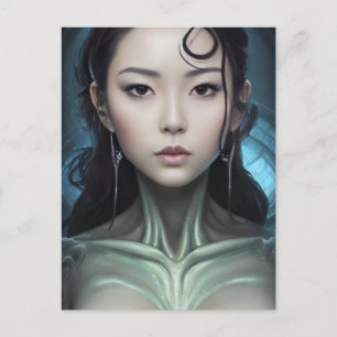 Carte Postale Une femme scifi Alien