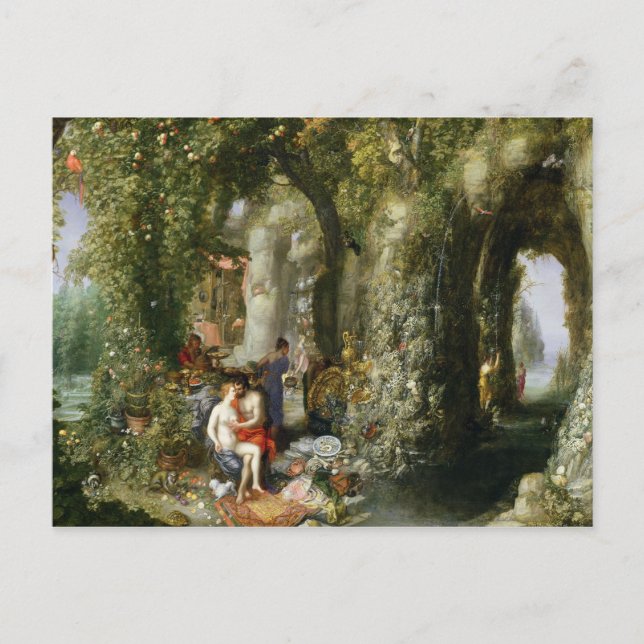 Carte Postale Une grotte fantastique avec Odysseus et Calypso (Devant)
