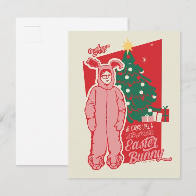 Carte Postale Une histoire de Noël | Lapin De Pâques Dérangé (Devant / Derrière)